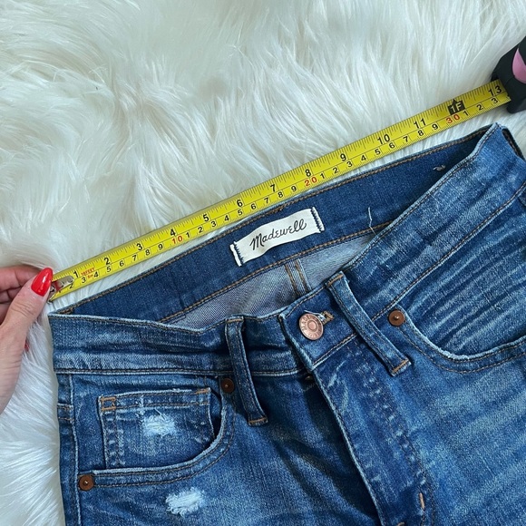 Madewell Distressed 9" High Rise Skinny Jeans Size 25 - Picture 9 of 10